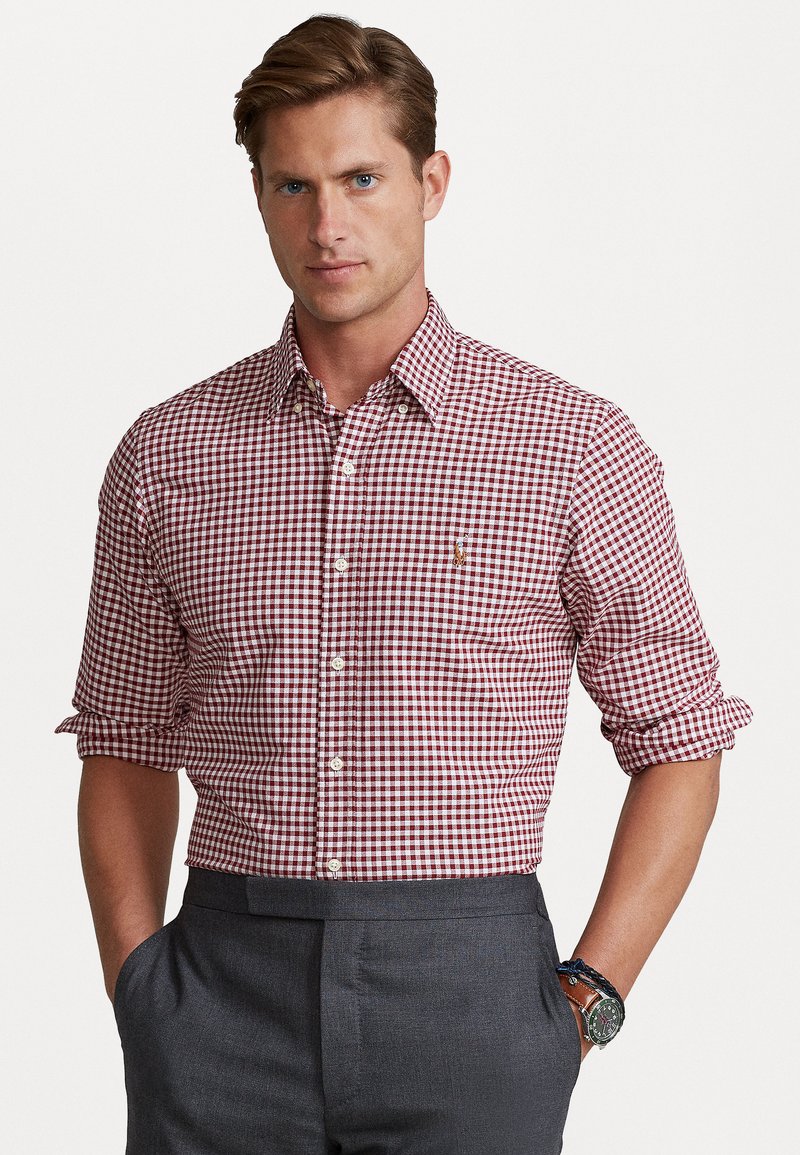 Polo Ralph Lauren GINGHAM OXFORD SHIRT - Srajca - wine/white