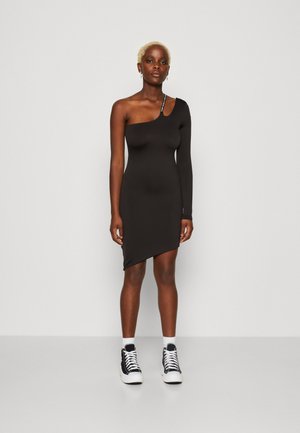 Tommy Jeans LOGO TAPE BODYCON DRESS - Etuikleid - black