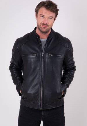 STONECROFT - Leather jacket - black