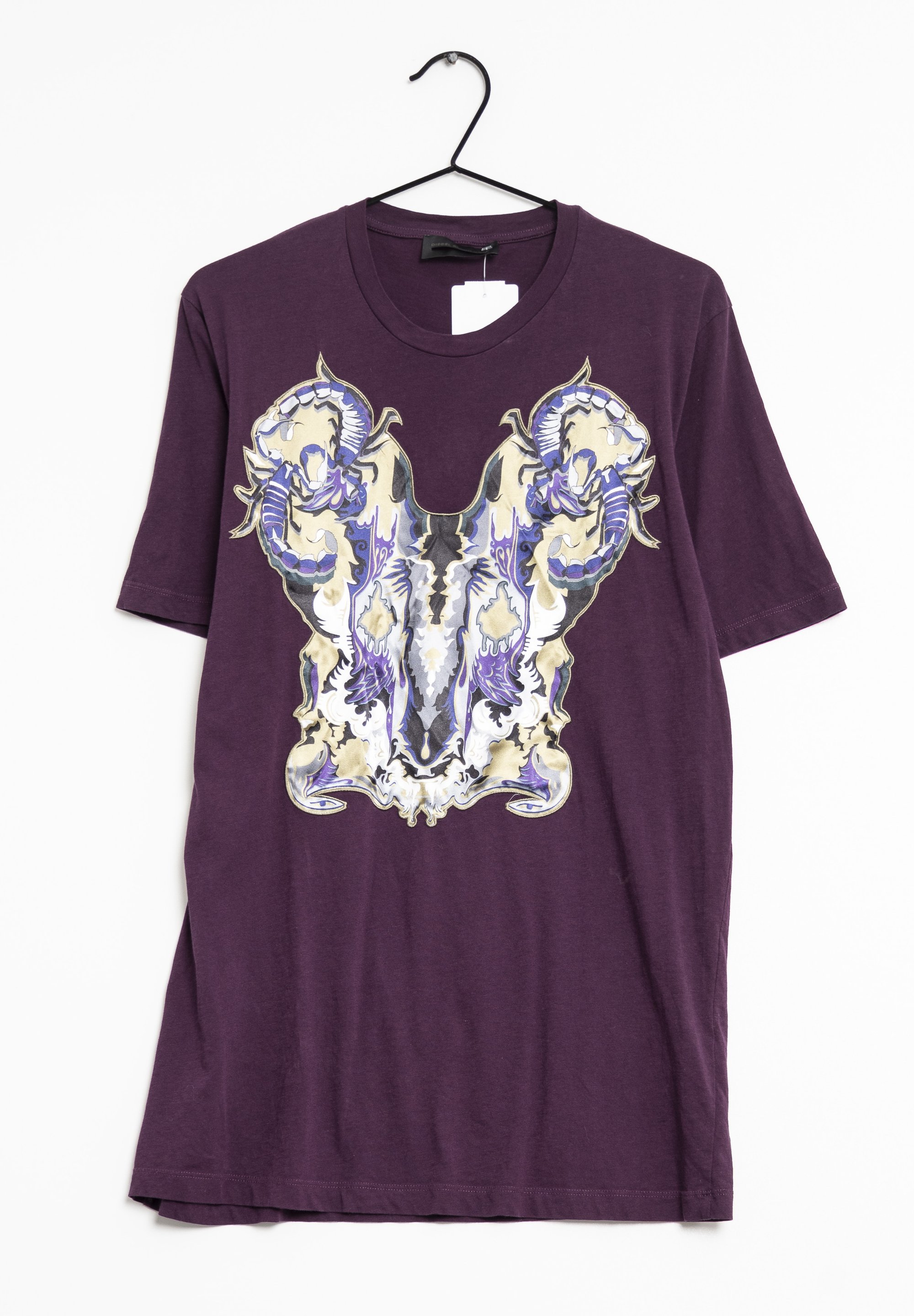 Diesel Black Gold Print T-shirt - purple - (Pre-owned) - Zalando.ie