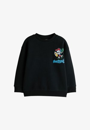 Next, REGULAR FIT - GRAPHIC CREW NECK SWEATER . - Pusa - black
