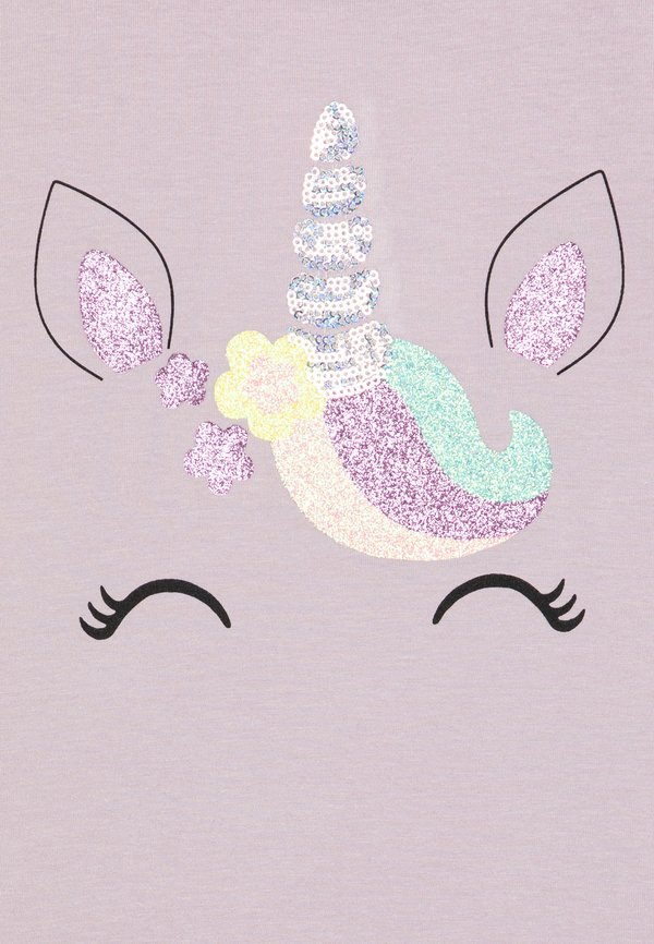 UNICORN FACE - Long sleeved top - light dusty lilac2