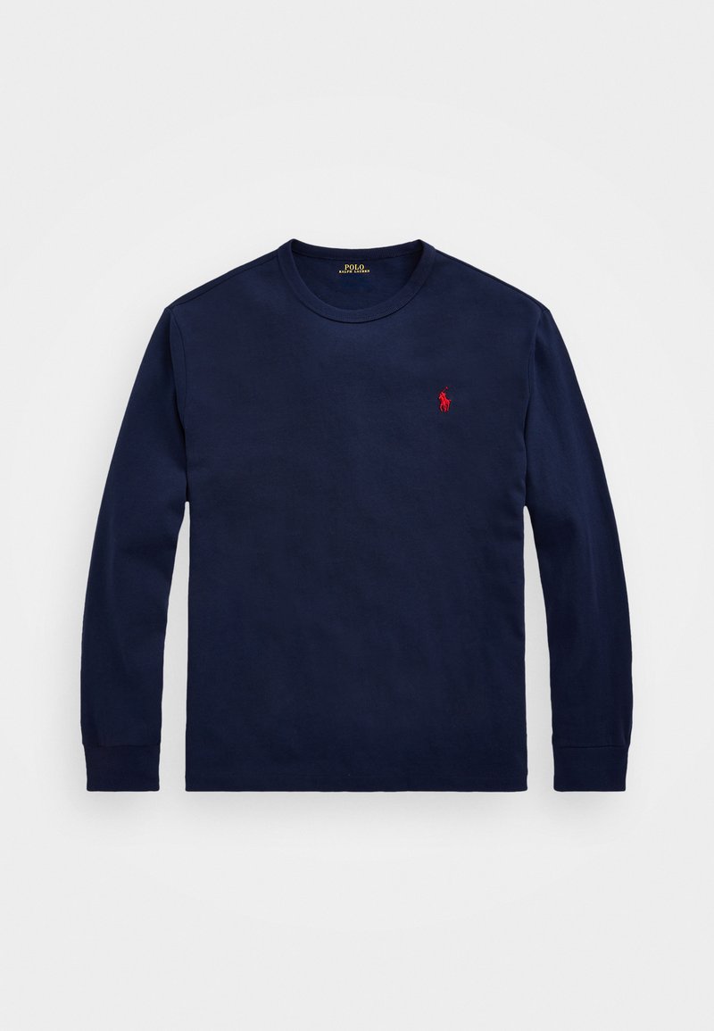 Polo Ralph Lauren CLASSIC FIT HEAVYWEIGHT JERSEY T-SHIRT - Tops ar garām piedurknēm - newport navy