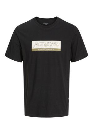 Jack & Jones Junior, JORINWOOD BLOCK BRAND TEE - Μπλουζάκι με στάμπα - black