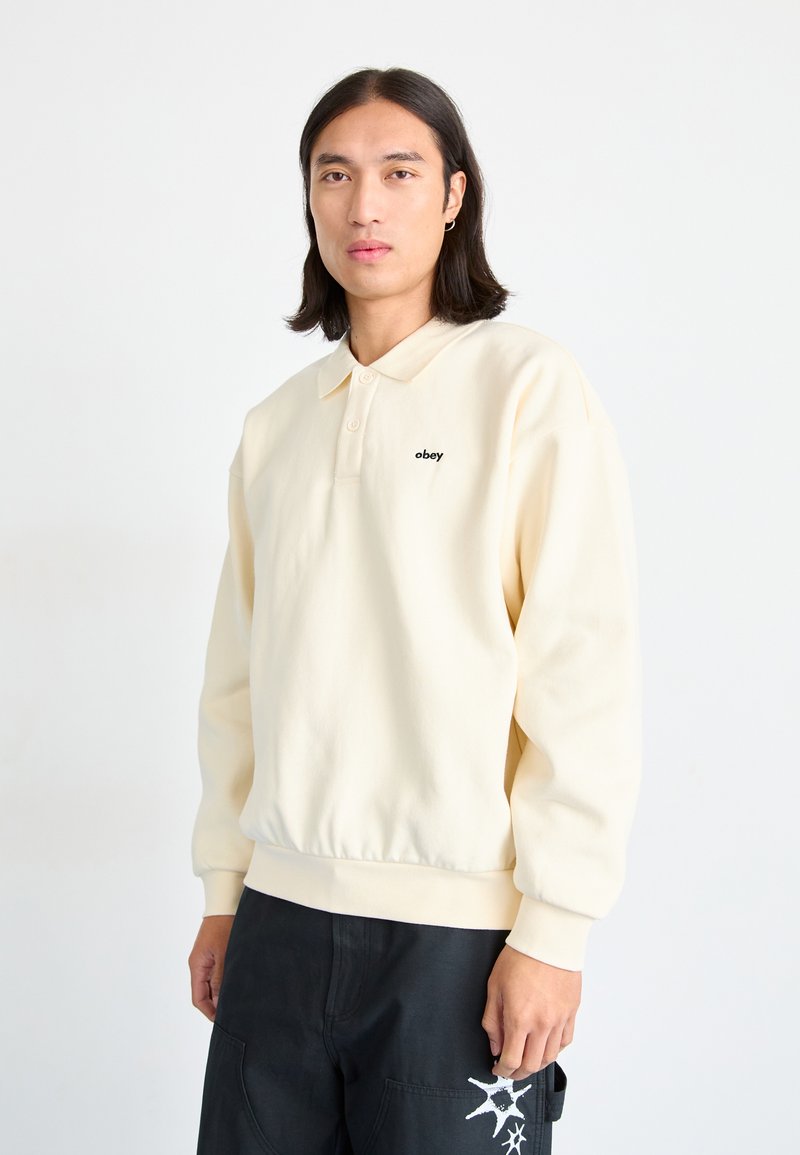 Obey Clothing LOWERCASE - Hosszú ujjú felső - unbleached