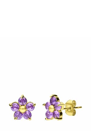 Oorbellen - gold/purple