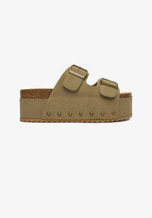 DeeZee, DEEZEE WOMEN'S FLIP-FLOPS BEIGE - Pantolette hoch - beige