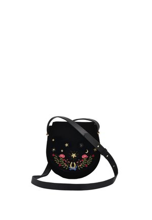 DOVE & FLORAL STAR EMBROIDERIED  - Bandolera - black