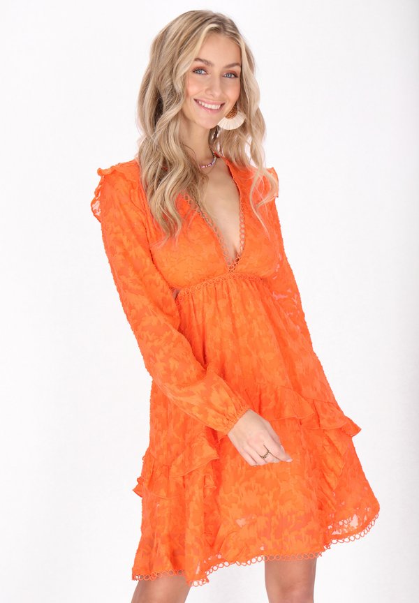 Freizeitkleid - orange