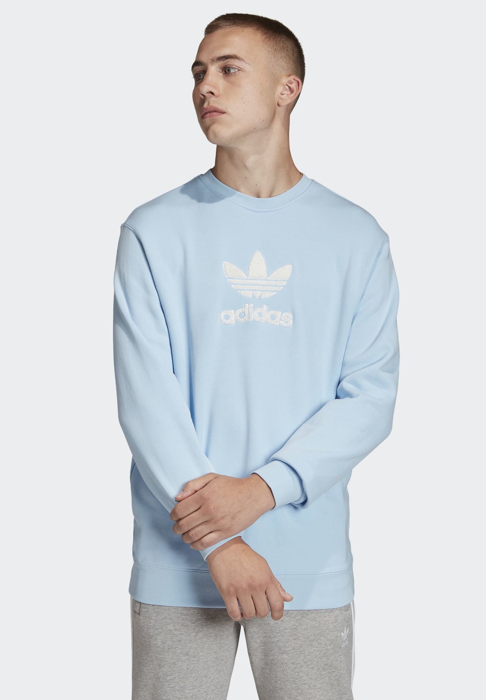 adidas Originals PREMIUM CREW SWEATSHIRT Sweatshirt blue Adidas Originals trefoil Block It Out Crew Neck Sweatshirt