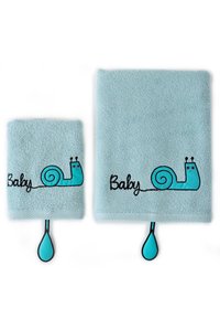 Milk and Moo 2ER SET  - Bath towel - blue