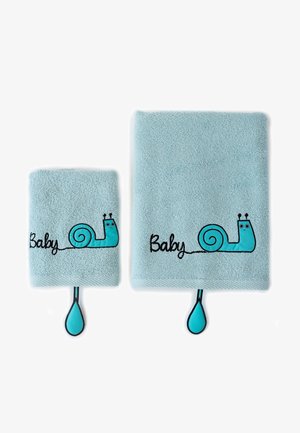 Milk and Moo 2ER SET - Bath towel - blue