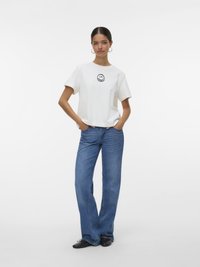 Vero Moda VMSARA METTE BOX JRS GA  - Marškinėliai su spaudiniu - snow white