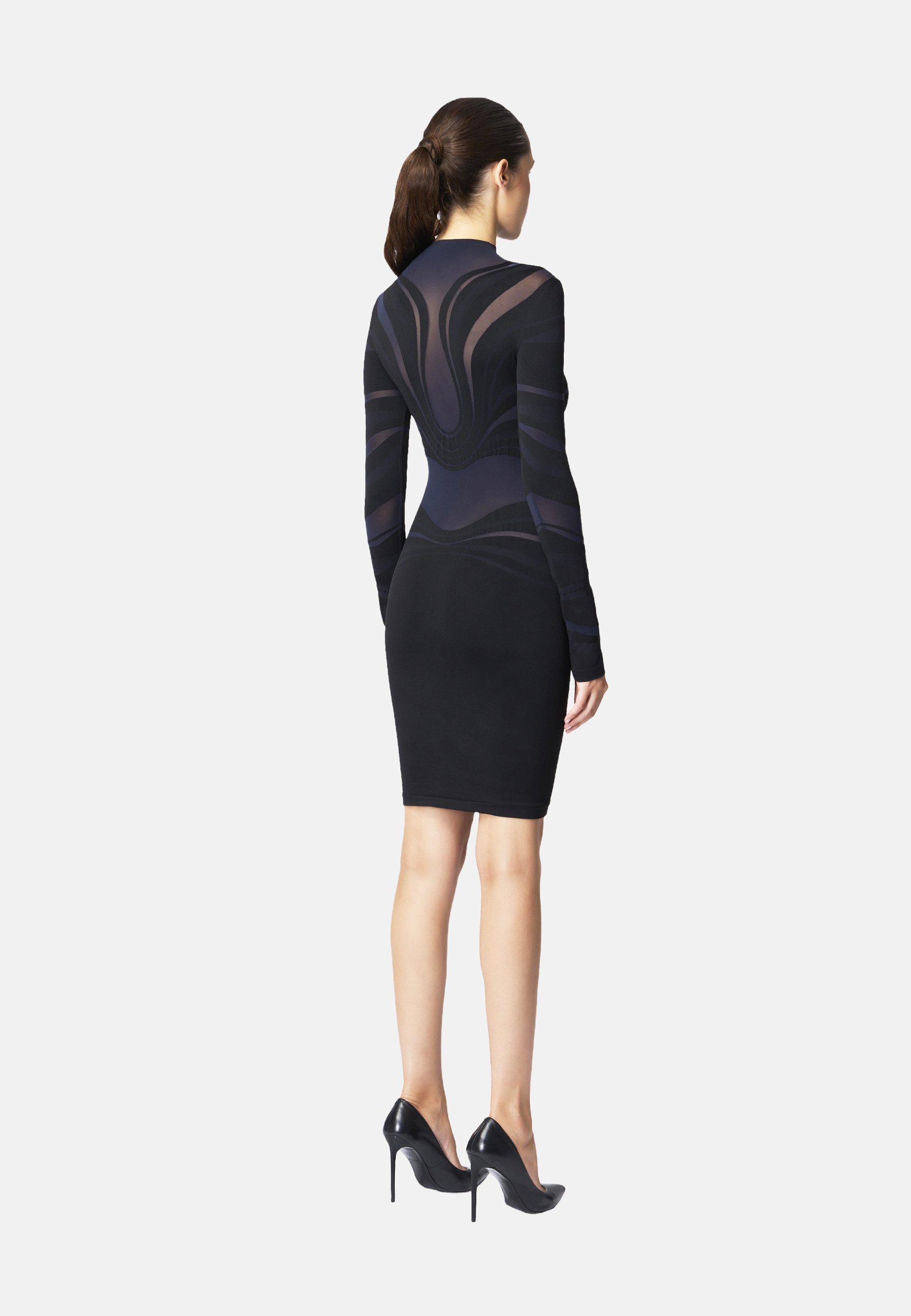 Wolford VENUS - Shift dress - deep night black/white - Zalando