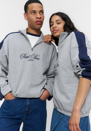 YOURTURN, EMBRO REGULAR FIT - Sweater - grey/blue
