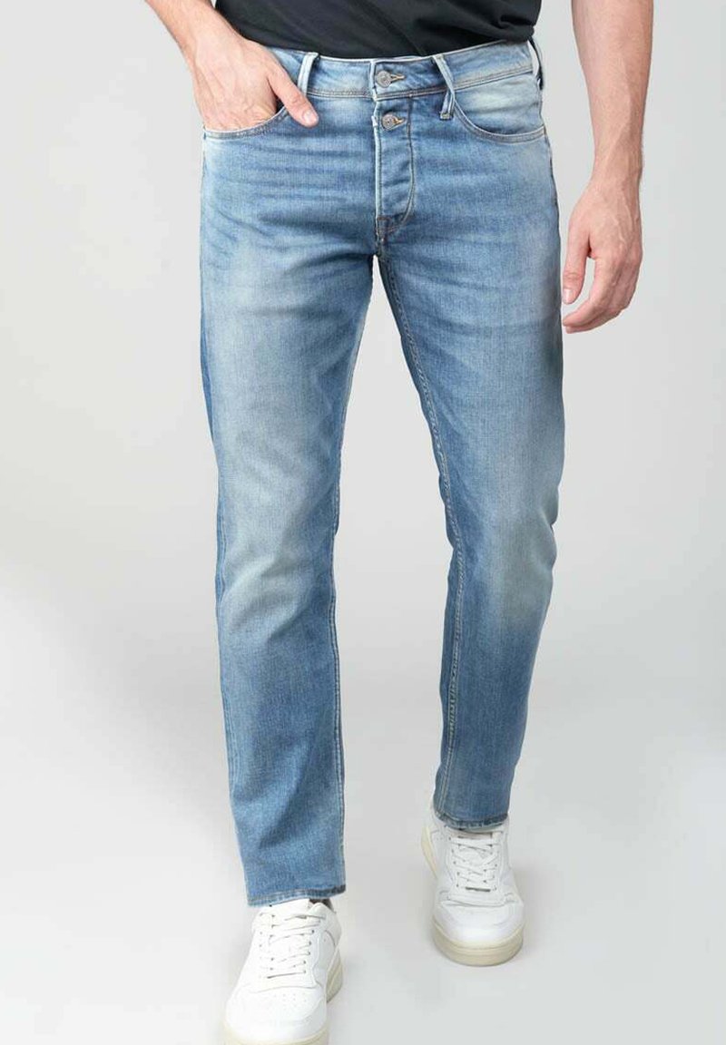 Le Temps Des Cerises Blue Basic Straight Wide Leg Pulp Jeans
