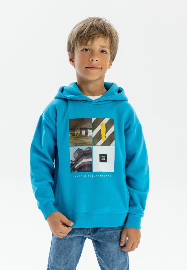 WITH PHOTO - Kapuzenpullover - turquoise