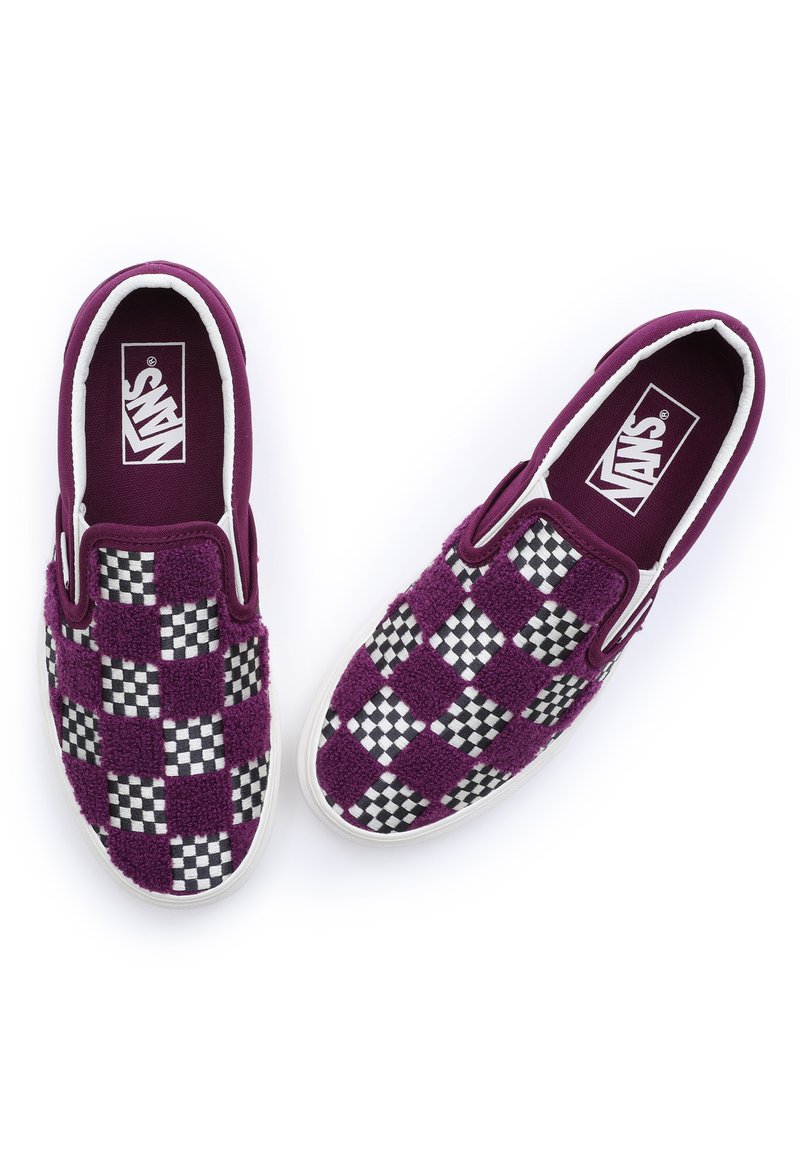 womens purple checkered vans