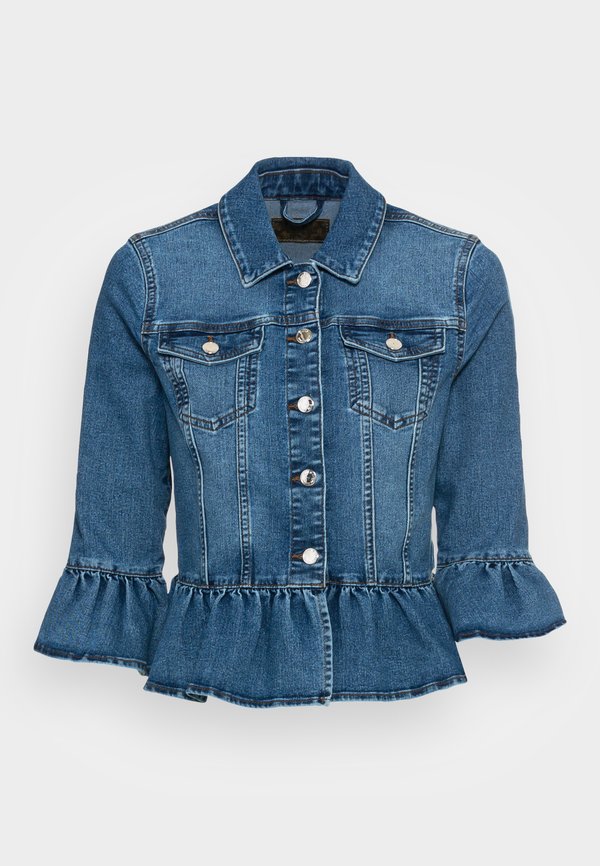 ONLSIA FRILL JACKET - Denim jacket3