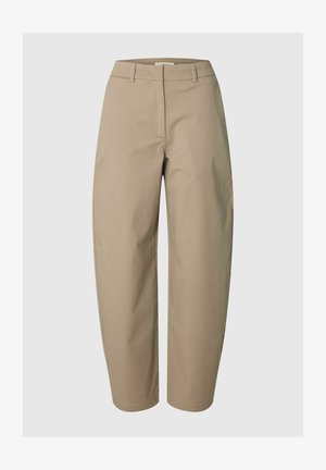 Selected, CHINOS BARREL FIT - Παντελόνι - greige