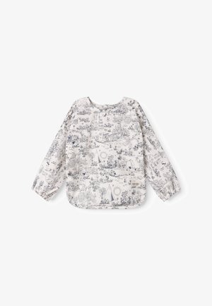 Παιδική μπλούζα μακρυμάνικη με ασπρόμαυρες ζωγραφιές φύσης και ζώων, ελαστικά μανίκια και μπροστινή τσέπη.