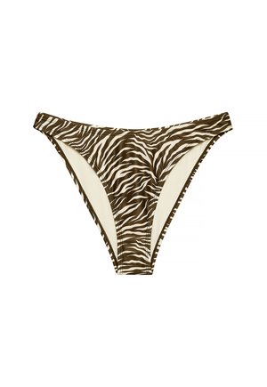 NA-KD HIGH CUT - Bikinio apatinė dalis - brown zebra print