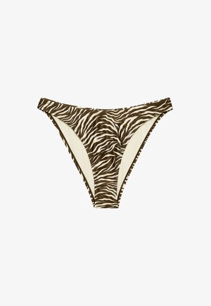 NA-KD HIGH CUT - Bikini pezzo sotto - brown zebra print