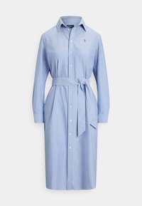 BELTED COTTON OXFORD SHIRTDRESS - Košilové šaty - blue