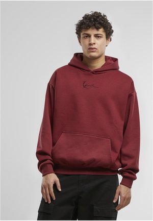 Karl Kani SMALL SIGNATURE ESSENTIAL  - Felpa con cappuccio - dark red