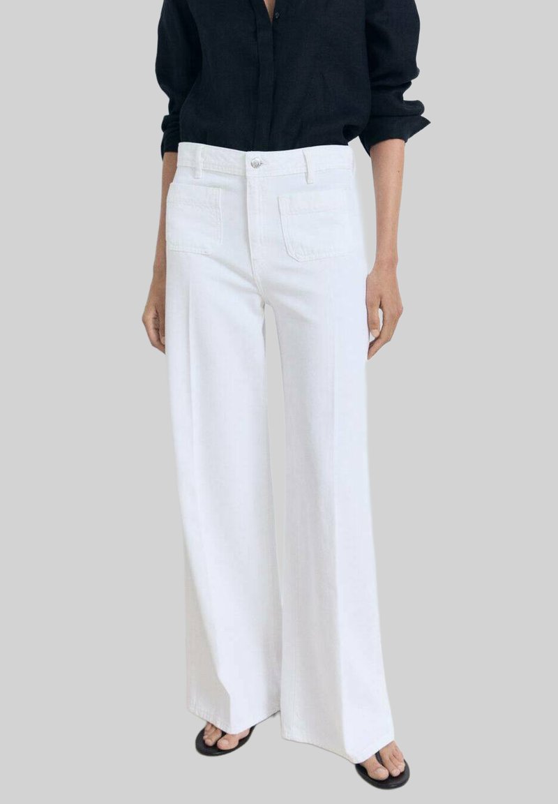 Mango - WIDE - Flared Jeans - white, Vergrößern
