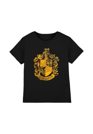 Cotton Soul, HARRY POTTER HUFFLEPUFF STENCIL UNISEX - Print T-shirt - black