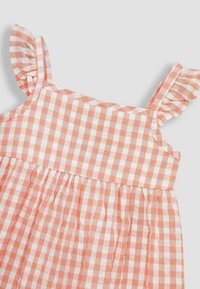 JoJo Maman Bébé FRILL SHOULDER TIERED-REGULAR FIT - Denní šaty - orange gingham