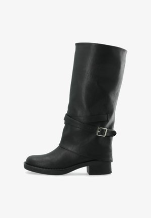 Bianco, KNEE-HIGH BOOTS BIAFIE FOLD OVER - Bottes - black