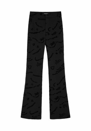 Desigual, LONG PRINTED TROUSERS - Broek - black