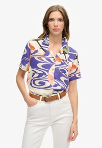 Superdry & Co VINTAGE BEACH RESORT - Blusa - ryusui blue
