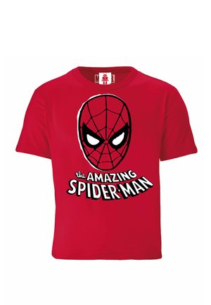 SPIDER-MAN MASKE - Print T-shirt - rot