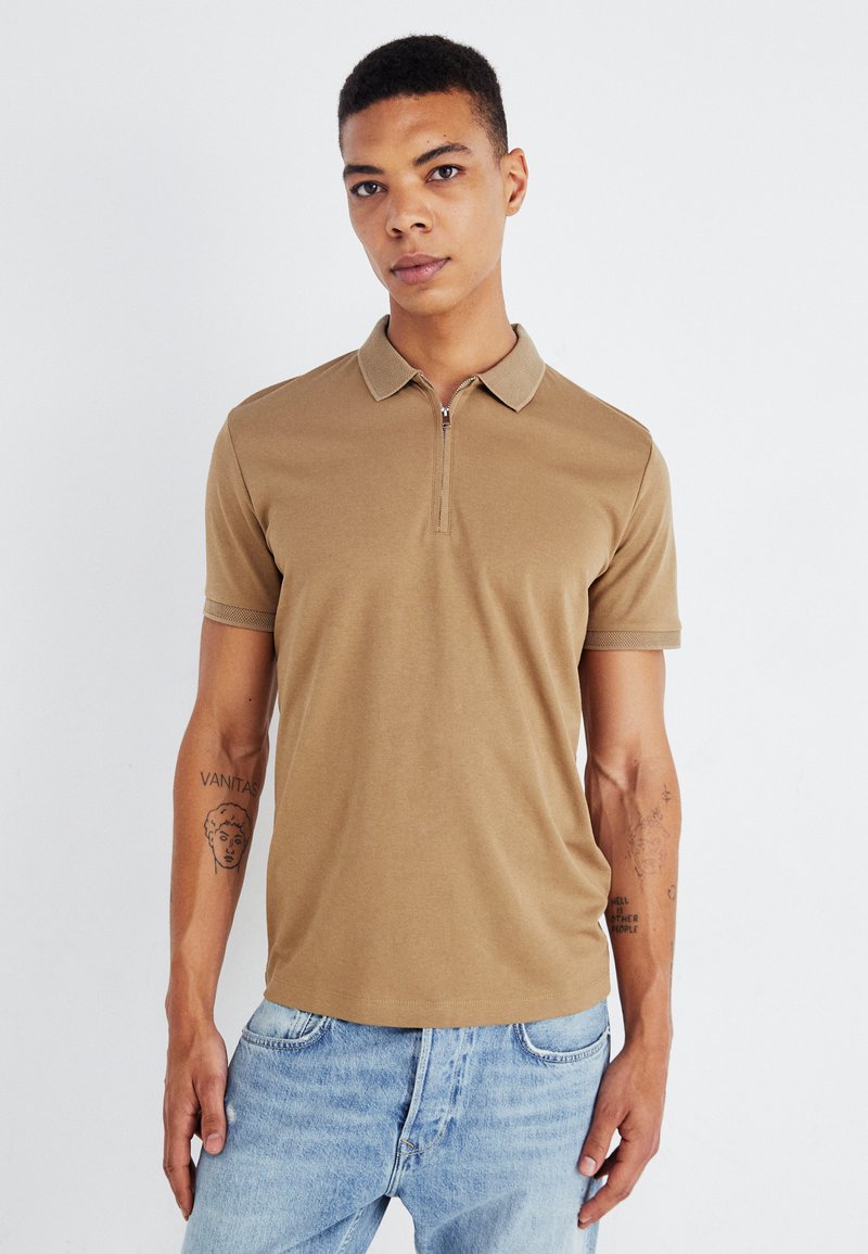 Selected Homme SLHFAVE ZIP - Polokošeľa - kelp