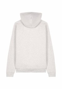 Felpa grigia con cappuccio dal design semplice, caratterizzata da maniche raglan, una texture morbida e orli e polsini a coste.