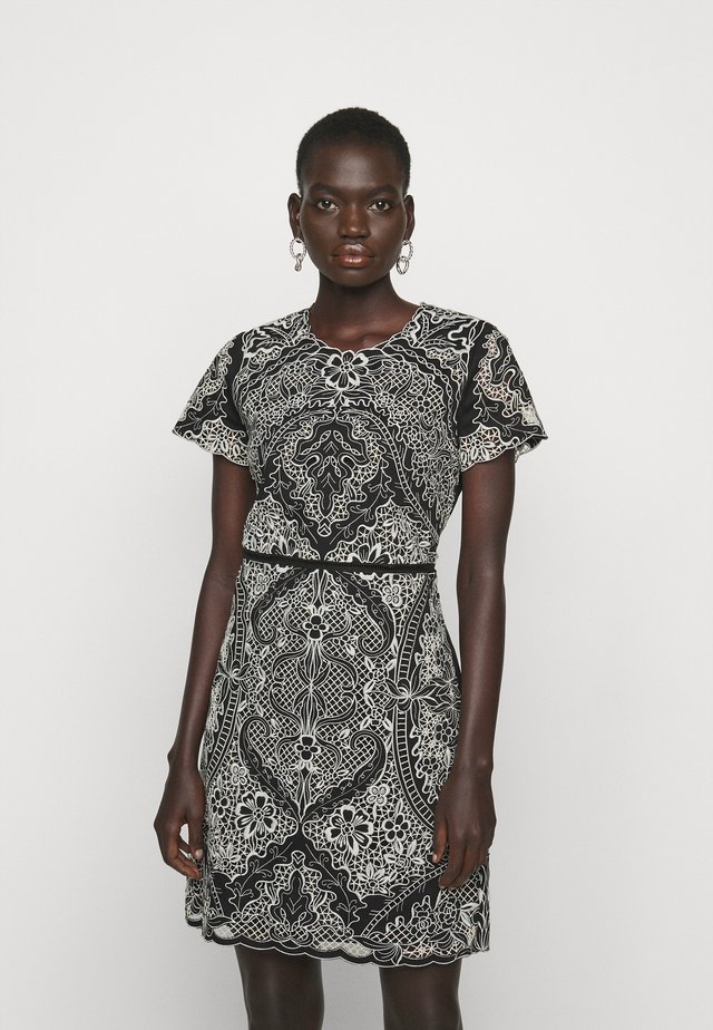 ABITO IN SANGALLO - Cocktail dress / Party dress - neve/nero