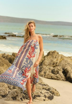 TIE BACK   - Maxi šaty - white blue red
