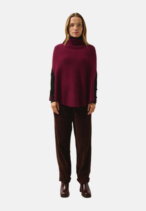 HUARAZ - Poncho - burgundy