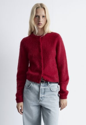 BRUSHED - Cardigan - red