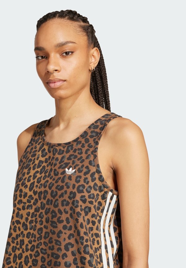 LEO PRINT - Jersey dress - multicolor bronze strata2