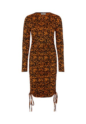 Modström CURTIS PRINT DRESS - Džersejové šaty - vibrant orange splash