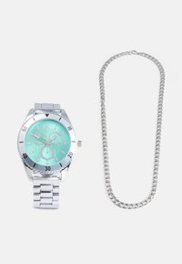 Não selecionado, silver-coloured/turquoise