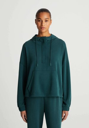 MIT REISSVERSCHLUSS - Hoodie - mottled green