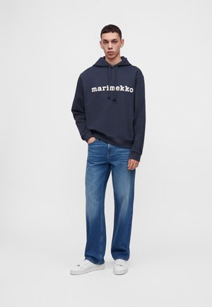 Marimekko, SKRIPTI LOGO PLACEMENT UNISEX - Luvtröja - dark navy/off white