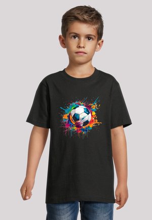 FUSSBALL BUNT SPLASH - Print T-shirt - schwarz