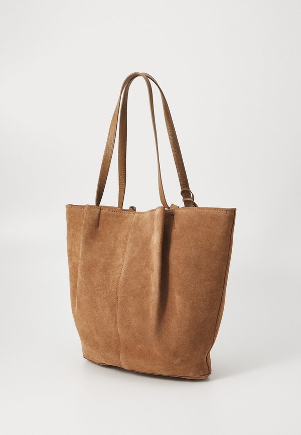 LEATHER - Tote bag - chestnut2