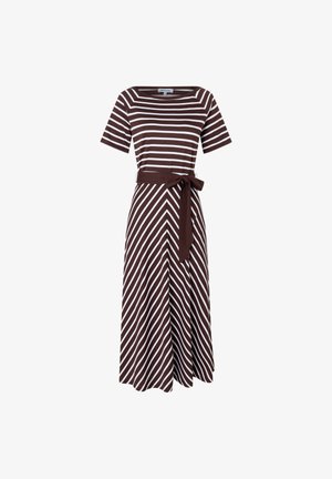 More & More, MORE & MORE SPORTIVES MIDIKLEID, STREIFEN - Robe en jersey - chocolate white